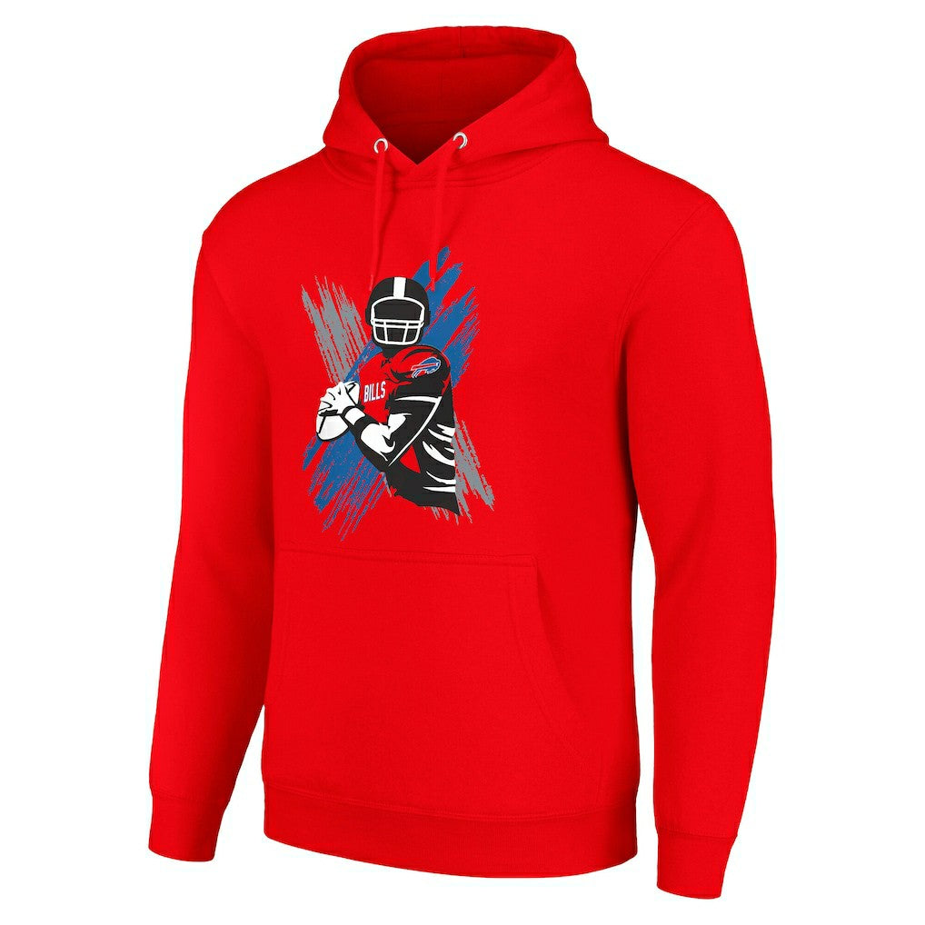 Buffalo Bills Starter Player X Fleece Pullover Hoodie Red | NFL