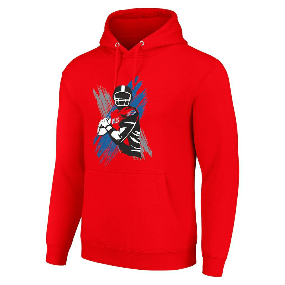 Buffalo Bills Starter Player X Fleece Pullover Hoodie Red | NFL