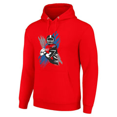 Buffalo Bills Starter Player X Fleece Pullover Hoodie Red | NFL