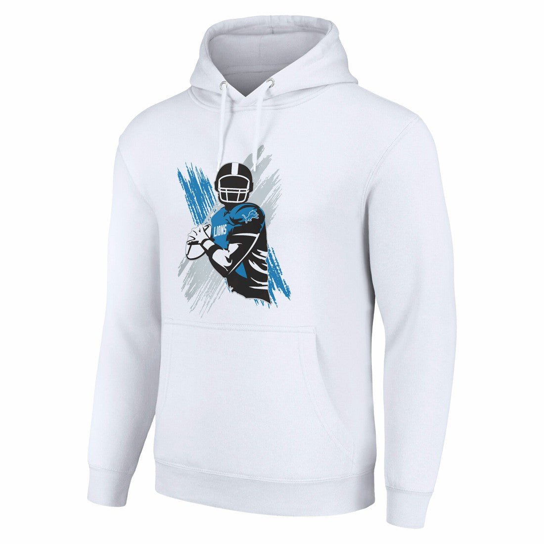 Detroit Lions Starter Player X Fleece Pullover Hoodie White | NFL