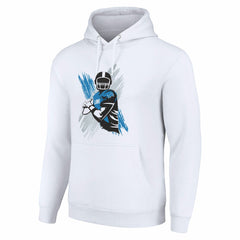 Detroit Lions Starter Player X Fleece Pullover Hoodie White | NFL