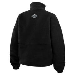 Las Vegas Raiders WEAR by Erin Andrews Women's Polar Fleece Half-Zip Jacket Black | NFL
