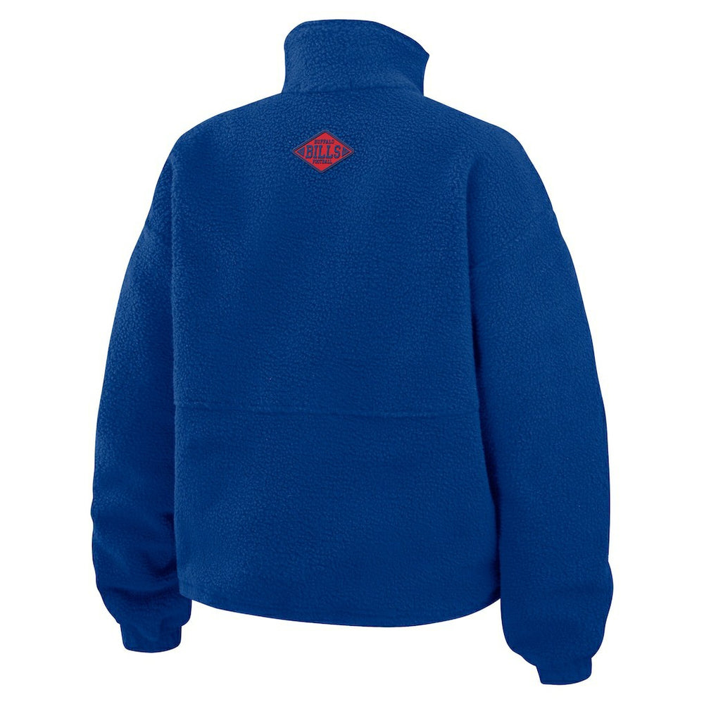 Buffalo Bills WEAR by Erin Andrews Women's Polar Fleece Half-Zip Jacket Royal | NFL