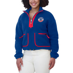 Buffalo Bills WEAR by Erin Andrews Women's Polar Fleece Half-Zip Jacket Royal | NFL