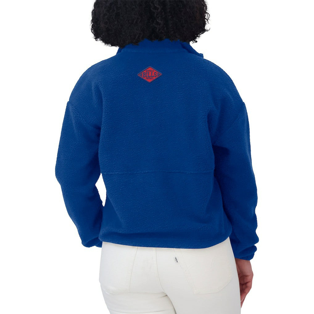 Buffalo Bills WEAR by Erin Andrews Women's Polar Fleece Half-Zip Jacket Royal | NFL