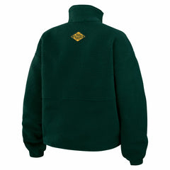 Green Bay Packers WEAR by Erin Andrews Women's Polar Fleece Half-Zip Jacket Green | NFL