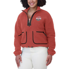 San Francisco 49ers WEAR by Erin Andrews Women's Polar Fleece Half-Zip Jacket Scarlet | NFL