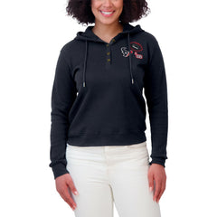 Houston Texans WEAR by Erin Andrews Women's Waffle Hoodie Pullover Top Navy | NFL