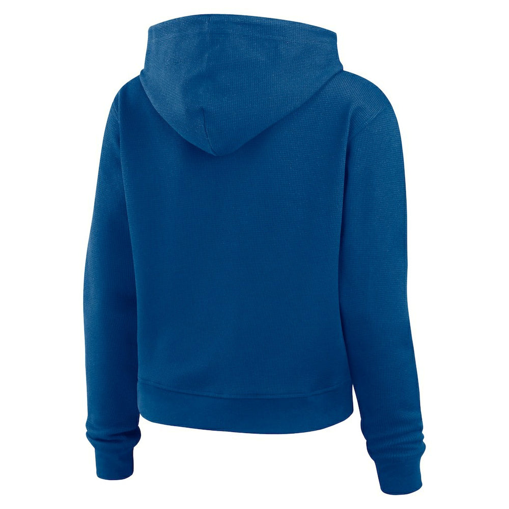 Indianapolis Colts WEAR by Erin Andrews Women's Waffle Hoodie Pullover Top Blue | NFL