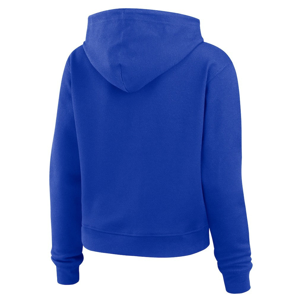 Los Angeles Rams WEAR by Erin Andrews Women's Waffle Hoodie Pullover Top Royal | NFL