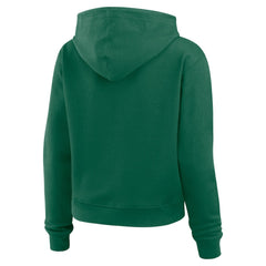 New York Jets WEAR by Erin Andrews Women's Waffle Hoodie Pullover Top Green | NFL