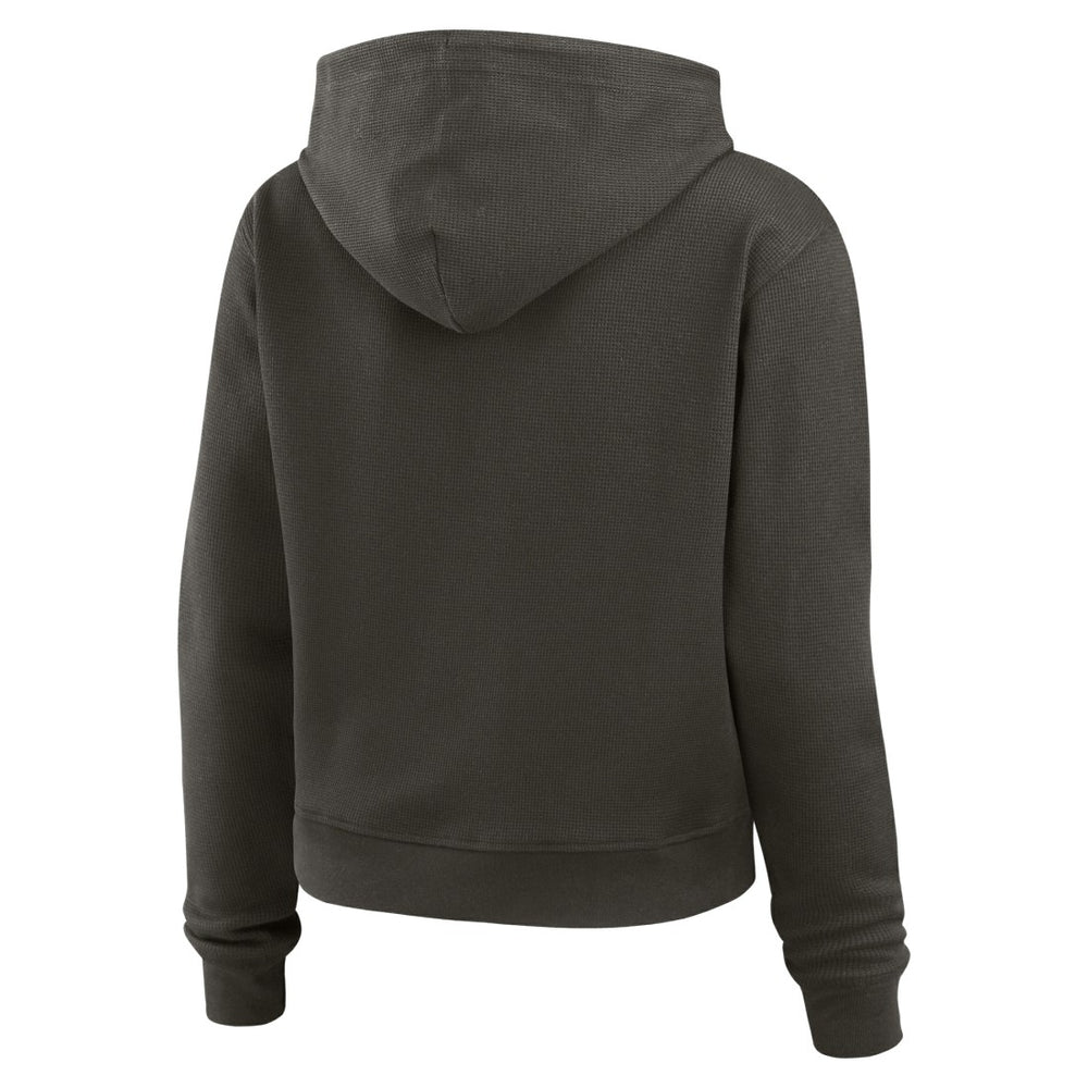 Tampa Bay Buccaneers WEAR by Erin Andrews Women's Waffle Hoodie Pullover Top Pewter | NFL