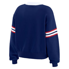 New York Giants WEAR by Erin Andrews Women's Lace-Up Pullover Sweatshirt Royal | NFL