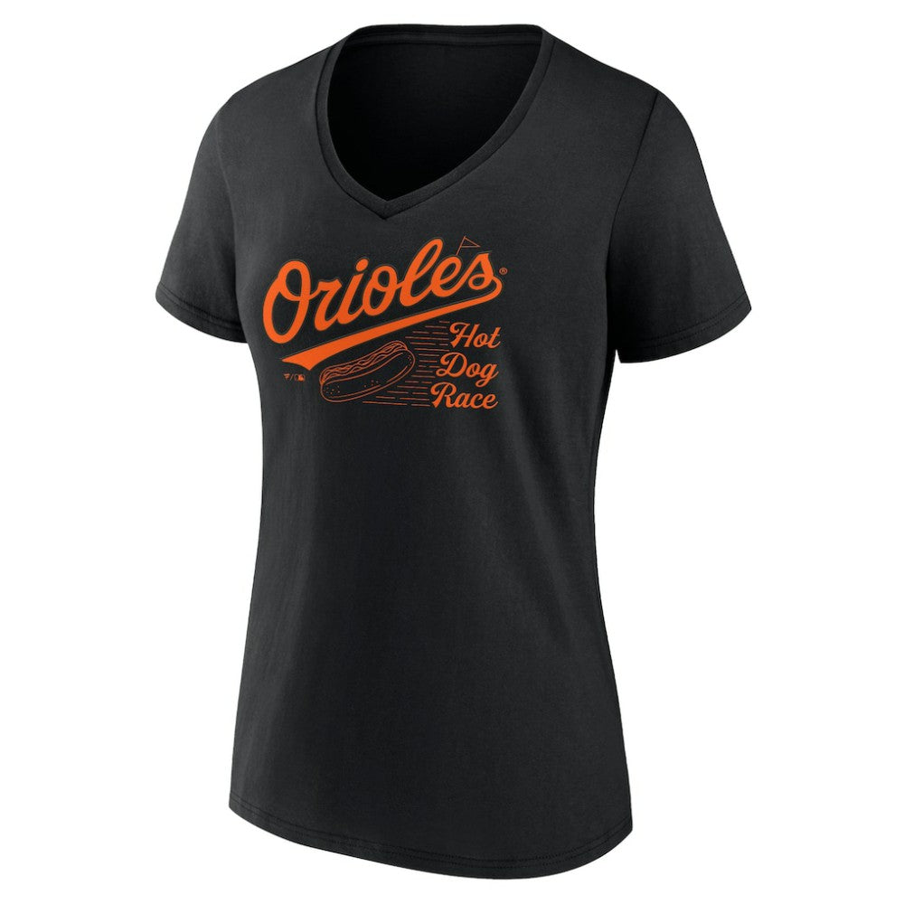 Baltimore Orioles Fanatics Women's Hot Dog Race V-Neck T-Shirt - MLB