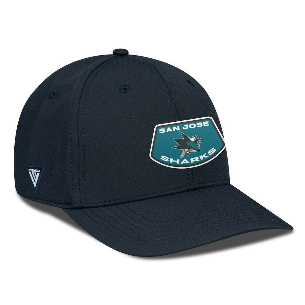 San Jose Sharks Levelwear Rise Skylight Flex Hat - Black - NHL