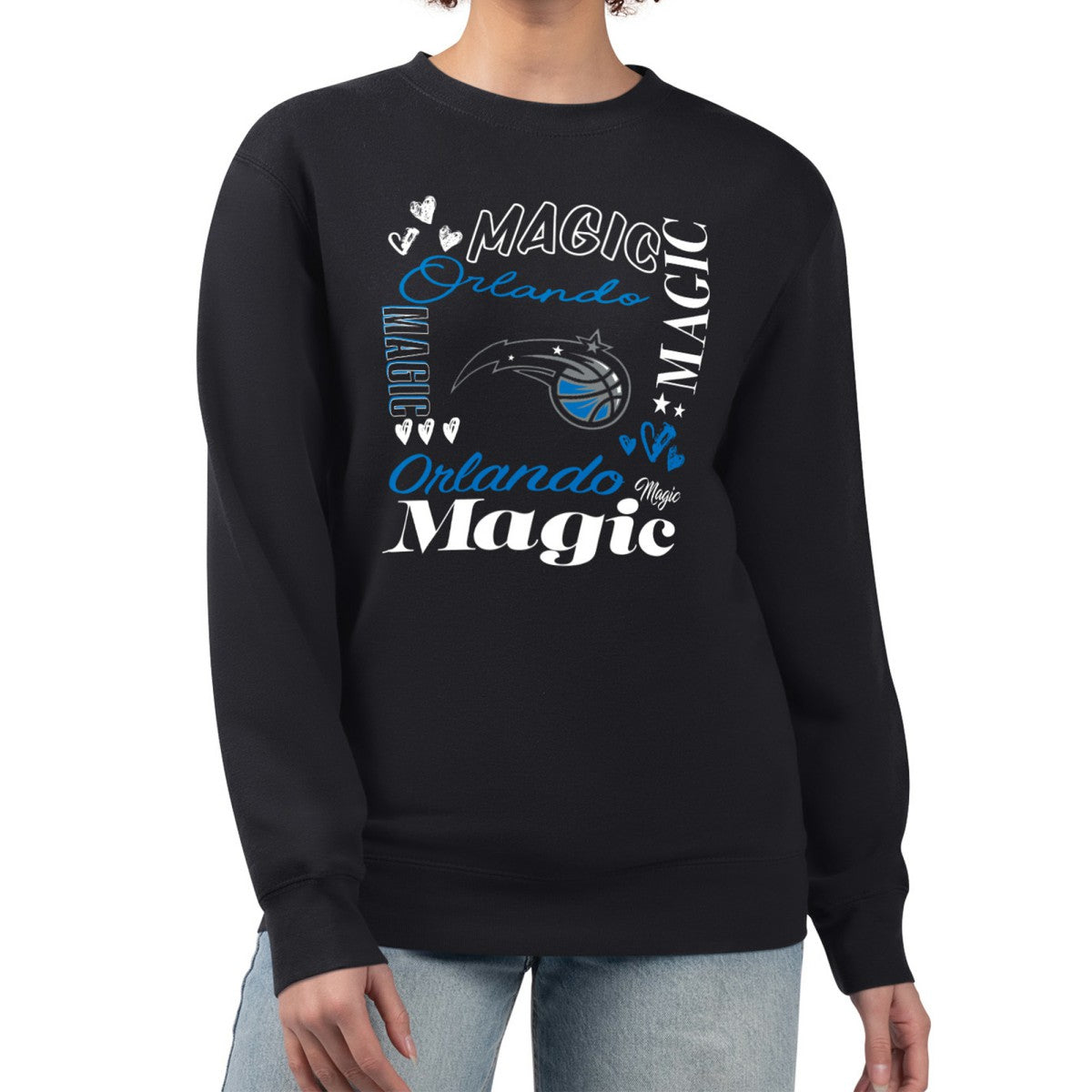 Orlando Magic G-III 4Her by Carl Banks Women's Collage Team Graphic Fleece Pullover Sweatshirt Black - NBA