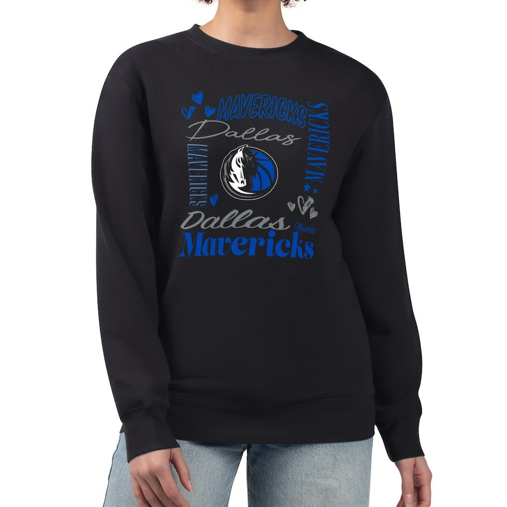 Dallas Mavericks G-III 4Her by Carl Banks Women's Collage Team Graphic Fleece Pullover Sweatshirt Black - NBA