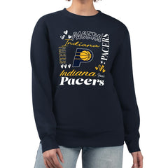 Indiana Pacers G-III 4Her by Carl Banks Women's Collage Team Graphic Fleece Pullover Sweatshirt Navy - NBA