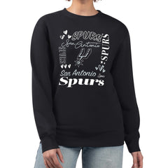 San Antonio Spurs G-III 4Her by Carl Banks Women's Collage Team Graphic Fleece Pullover Sweatshirt Black - NBA