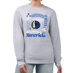 Dallas Mavericks G-III 4Her by Carl Banks Women's Collage Team Graphic Fleece Pullover Sweatshirt Heather Gray - NBA