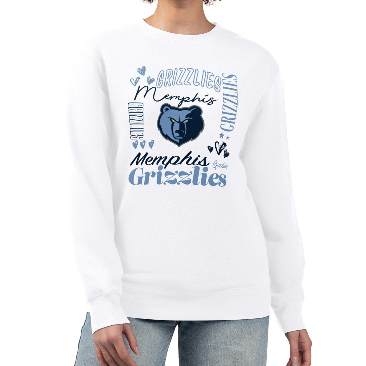 Memphis Grizzlies G-III 4Her by Carl Banks Women's Collage Team Graphic Fleece Pullover Sweatshirt White - NBA