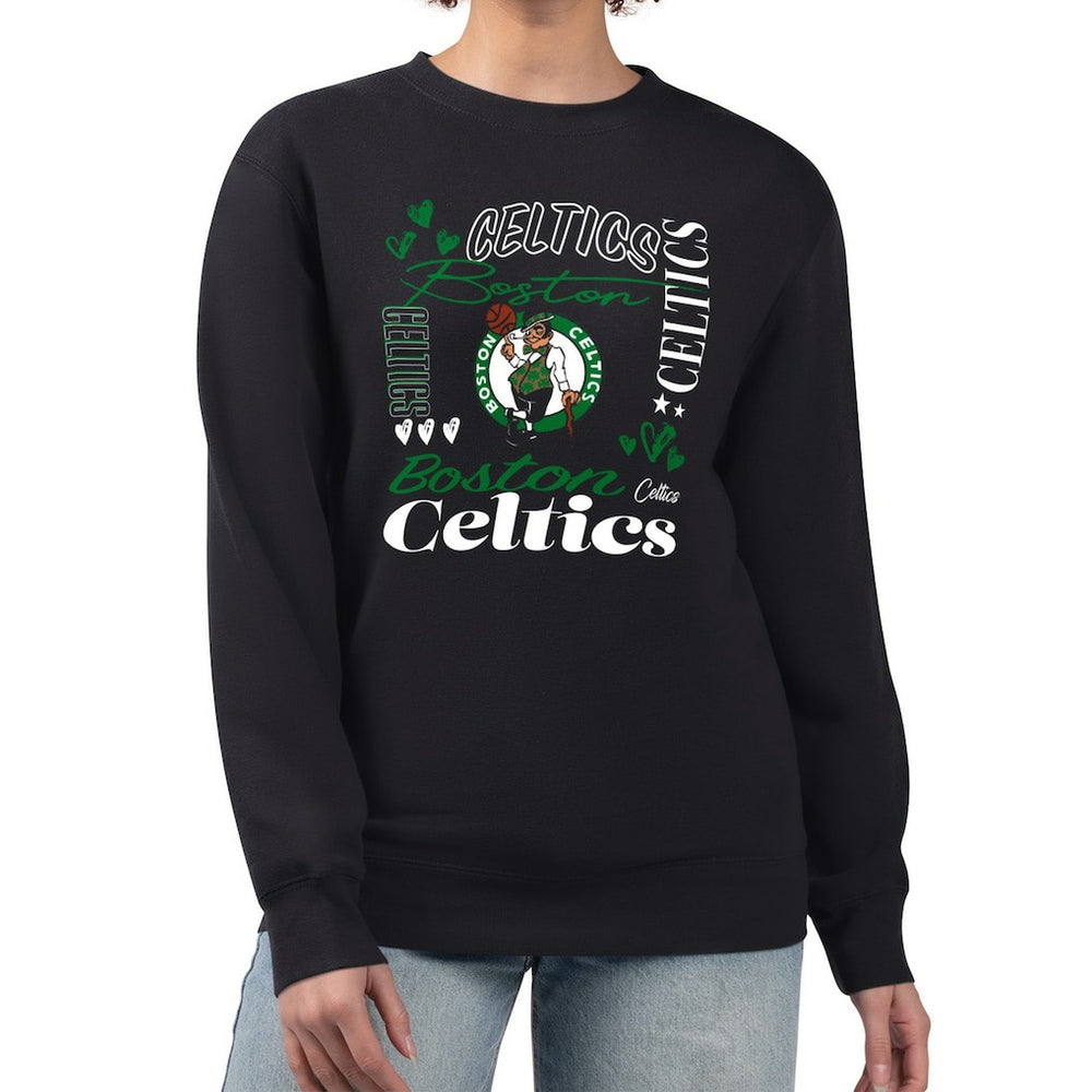 Boston Celtics G-III 4Her by Carl Banks Women's Collage Team Graphic Fleece Pullover Sweatshirt Black - NBA