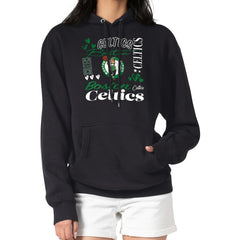 Boston Celtics G-III 4Her by Carl Banks Women's Team Collage Graphic Fleece Pullover Hoodie Black - NBA