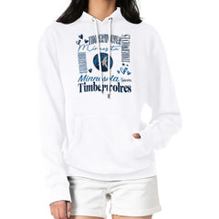 Minnesota Timberwolves G-III 4Her by Carl Banks Women's Team Collage Graphic Fleece Pullover Hoodie White - NBA