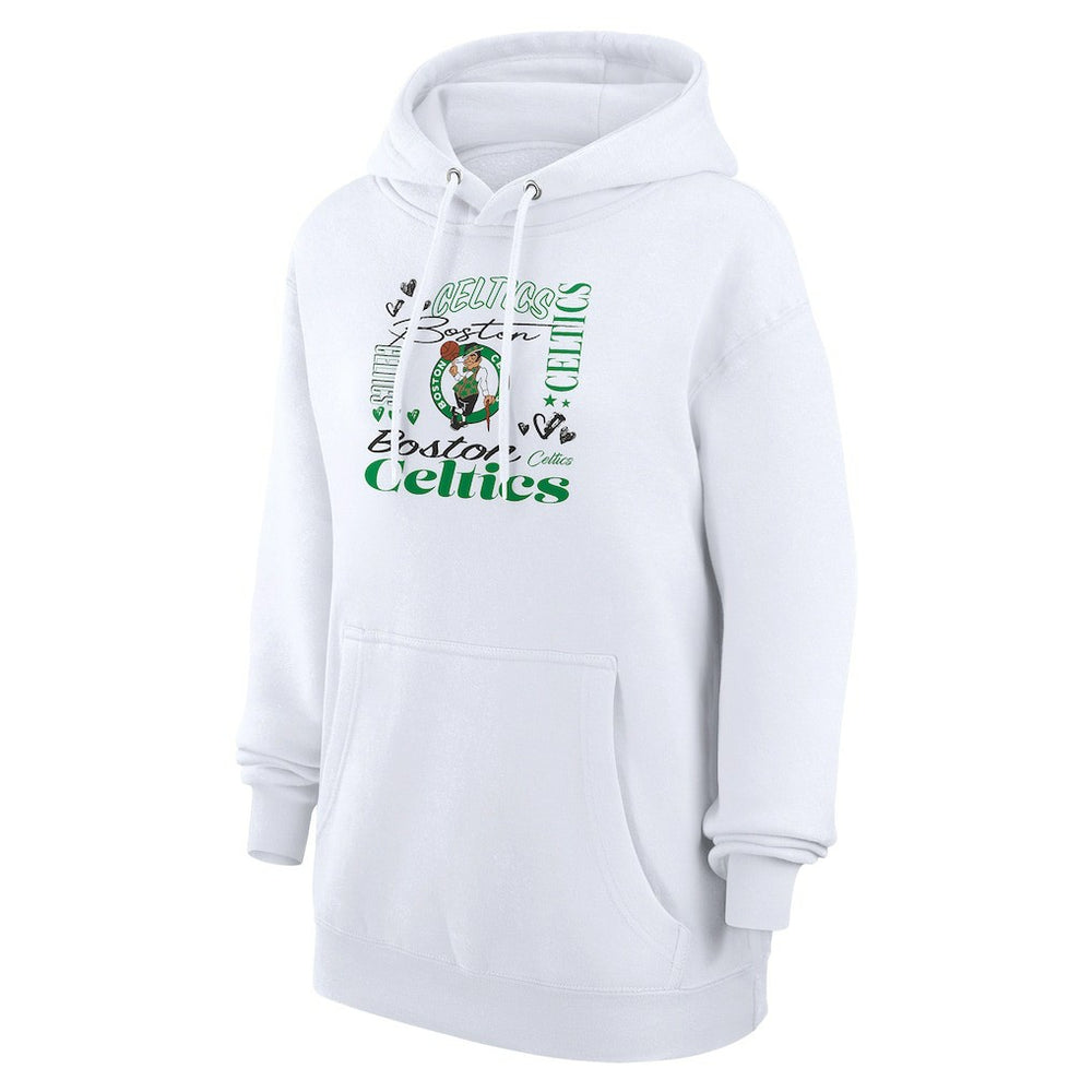 Boston Celtics G-III 4Her by Carl Banks Women's Team Collage Graphic Fleece Pullover Hoodie White - NBA