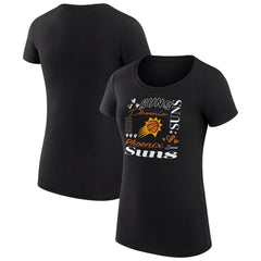 Phoenix Suns G-III 4Her by Carl Banks Women's Super-Slim Fit Lightweight Team Name Collage Graphic T-Shirt Black - NBA