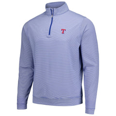 Texas Rangers Peter Millar Perth Sugar Stripe Performance Quarter-Zip Top - MLB