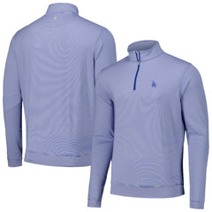 Los Angeles Dodgers Peter Millar Perth Sugar Stripe Performance Quarter-Zip Top - MLB