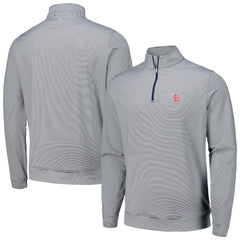 St. Louis Cardinals Peter Millar Perth Sugar Stripe Performance Quarter-Zip Top - MLB