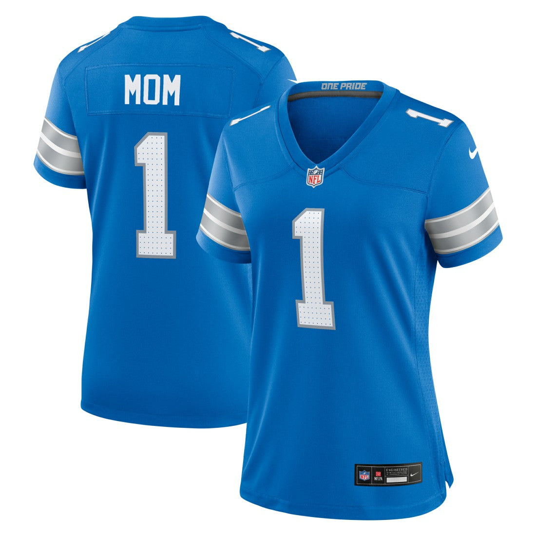 Number 1 Mom Detroit Lions Game Jersey Blue | Nike for Sale