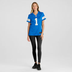 Number 1 Mom Detroit Lions Game Jersey Blue | Nike for Sale