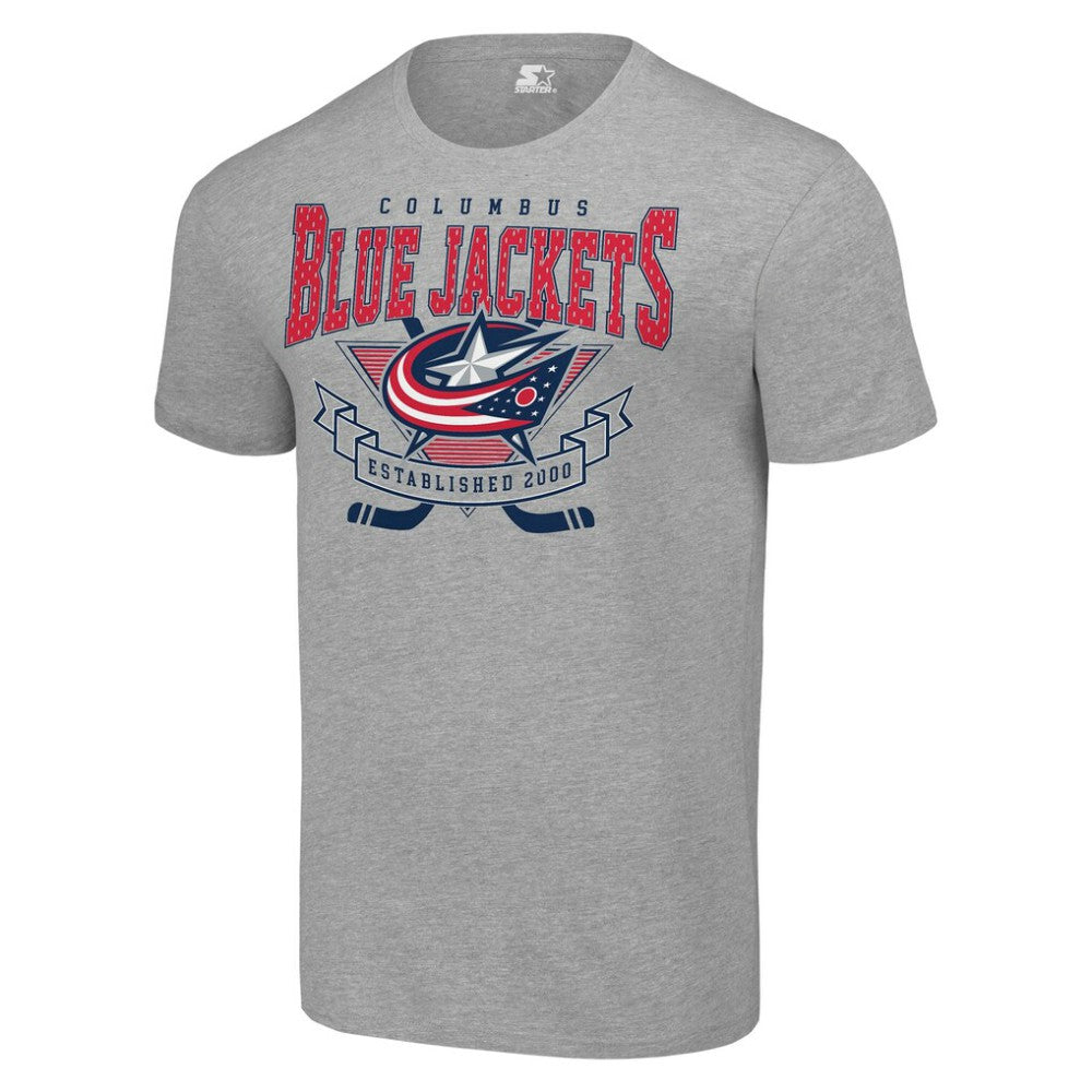 Columbus Blue Jackets Starter Team Logo Graphic T-Shirt - Heather Gray - NHL
