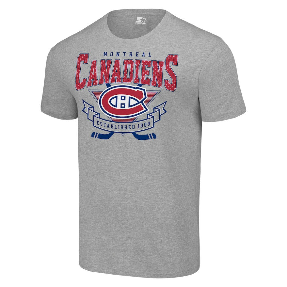 Montreal Canadiens Starter Team Logo Graphic T-Shirt - Heather Gray - NHL