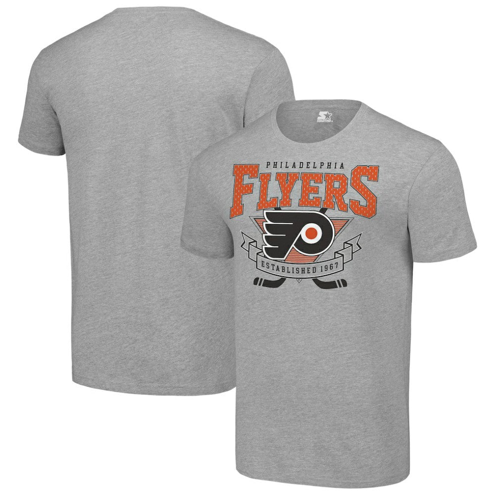 Philadelphia Flyers Starter Team Logo Graphic T-Shirt - Heather Gray - NHL