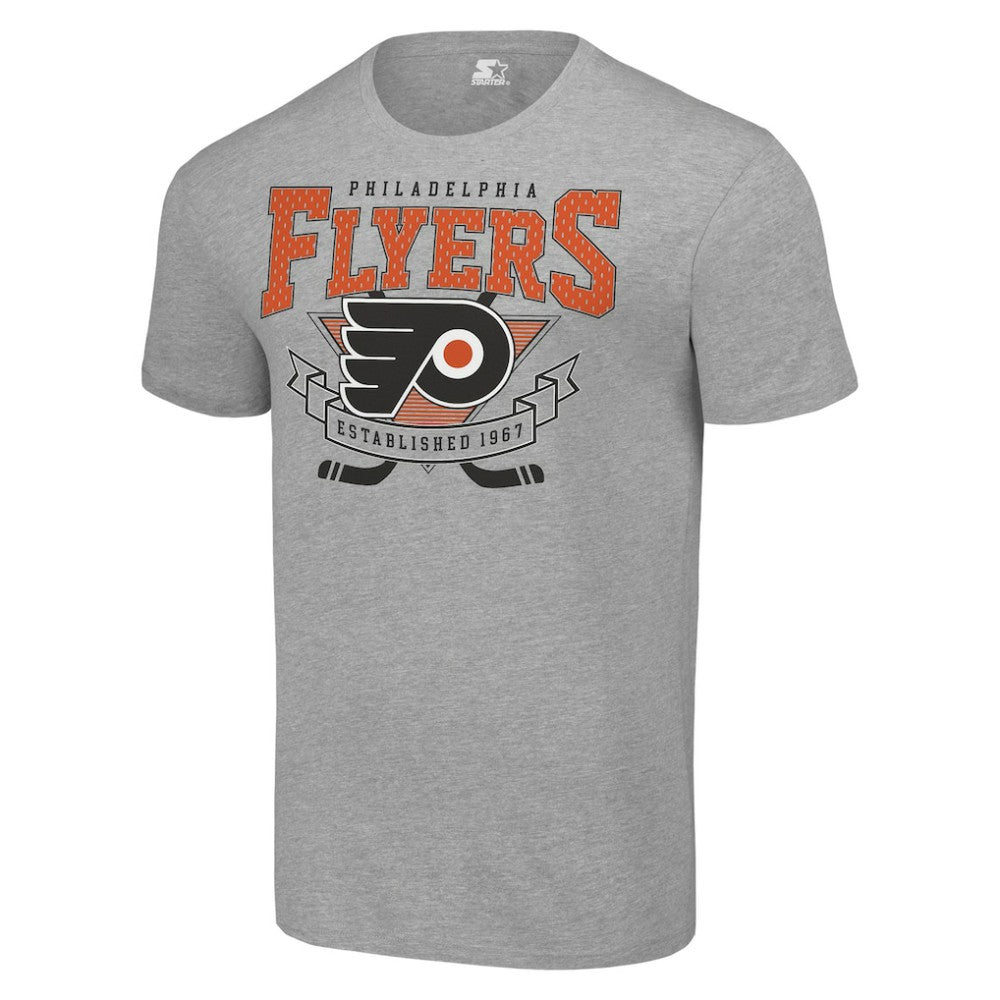 Philadelphia Flyers Starter Team Logo Graphic T-Shirt - Heather Gray - NHL