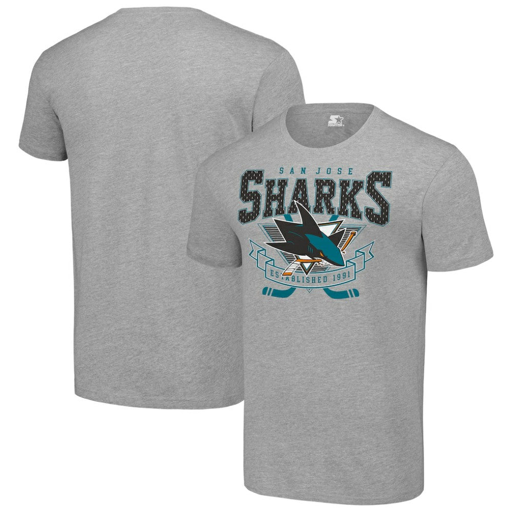 San Jose Sharks Starter Team Logo Graphic T-Shirt - Heather Gray - NHL