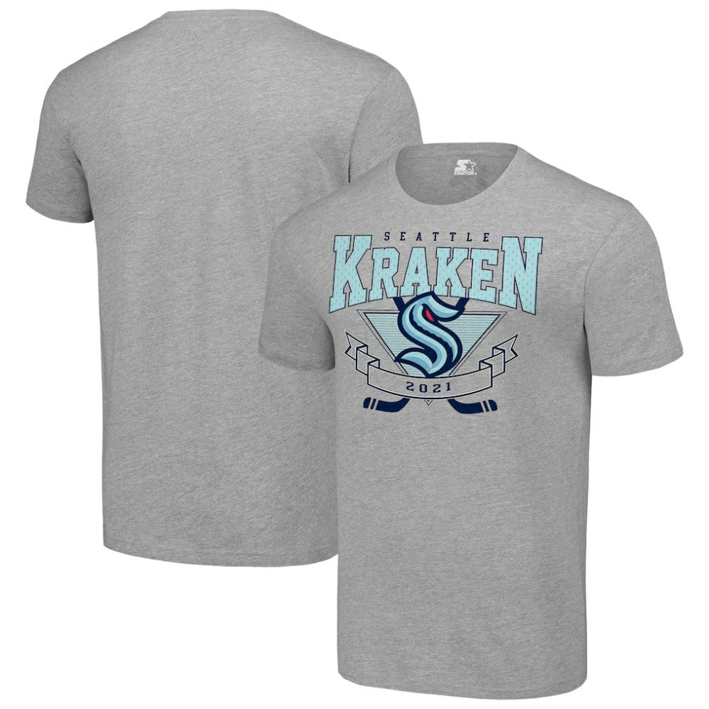 Seattle Kraken Starter Team Logo Graphic T-Shirt - Heather Gray - NHL