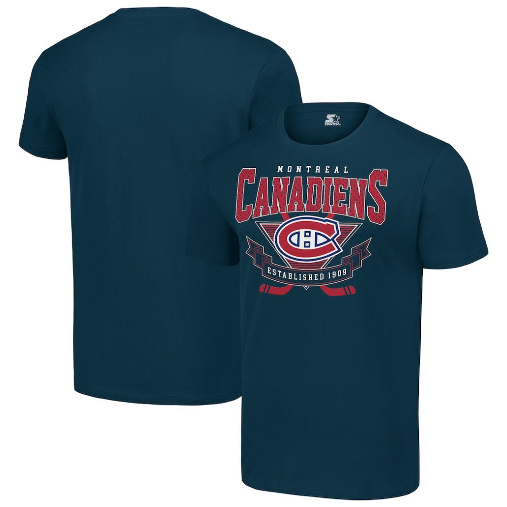 Montreal Canadiens Starter Team Logo Graphic T-Shirt - Navy - NHL