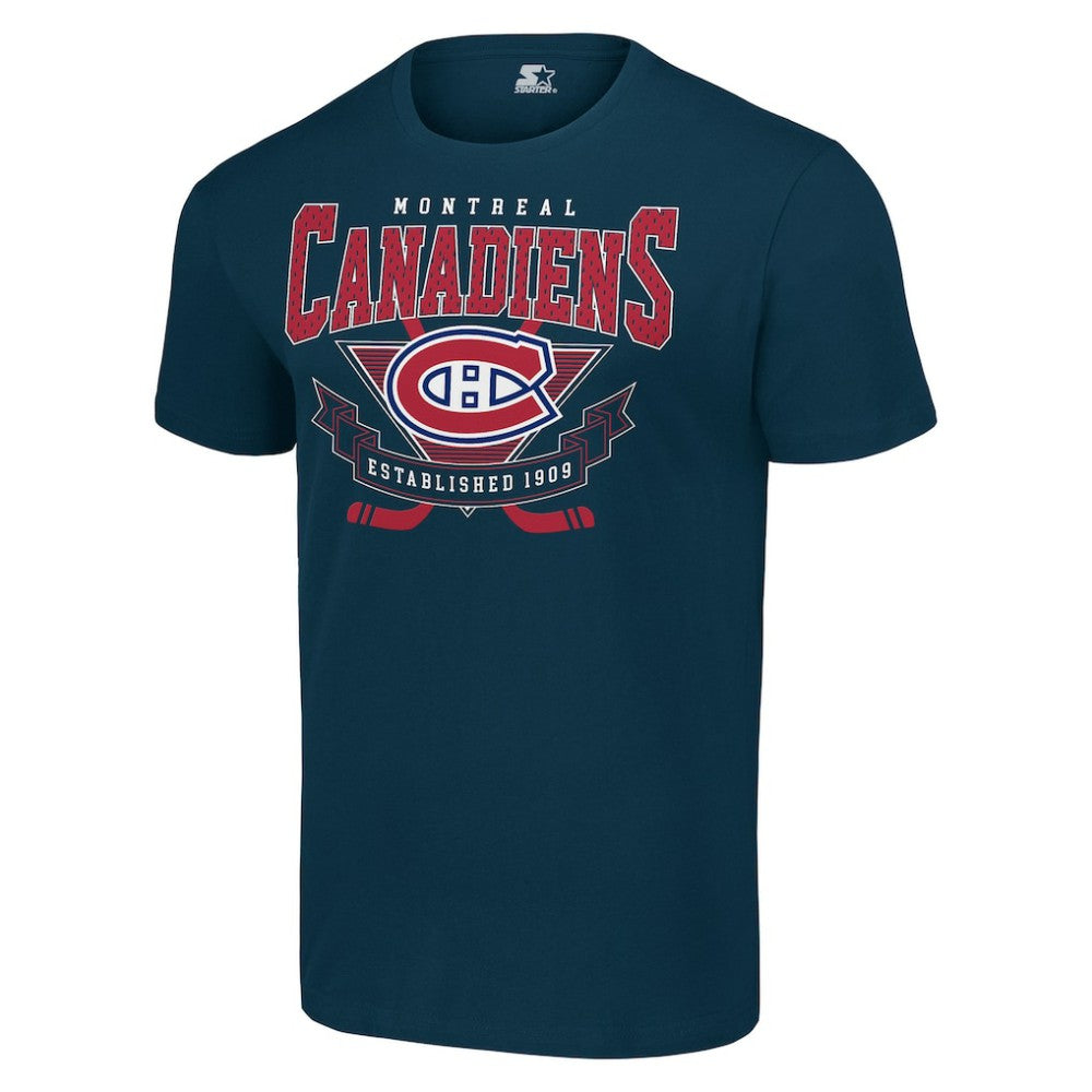 Montreal Canadiens Starter Team Logo Graphic T-Shirt - Navy - NHL