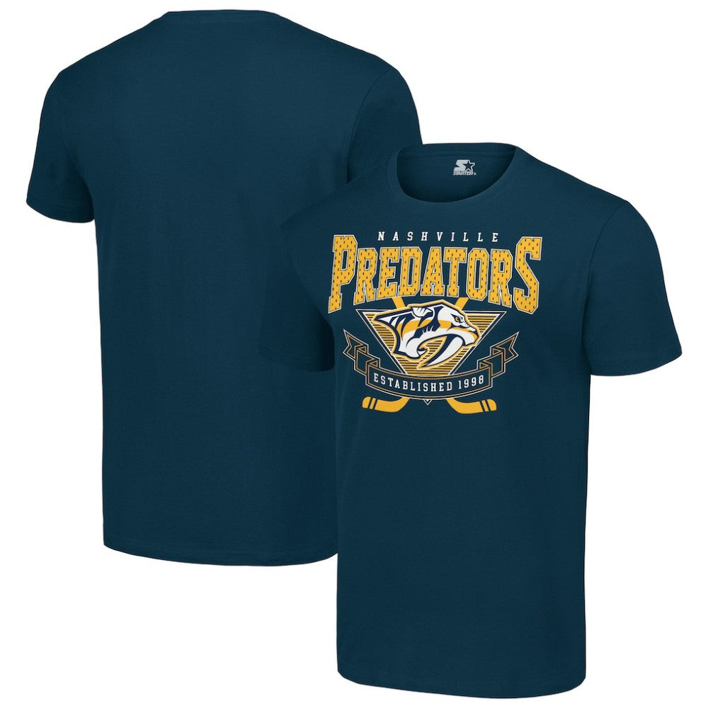 Nashville Predators Starter Team Logo Graphic T-Shirt - Navy - NHL