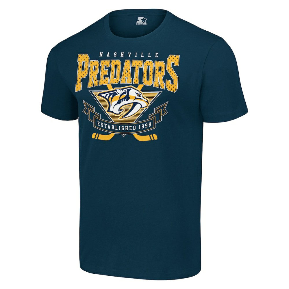Nashville Predators Starter Team Logo Graphic T-Shirt - Navy - NHL