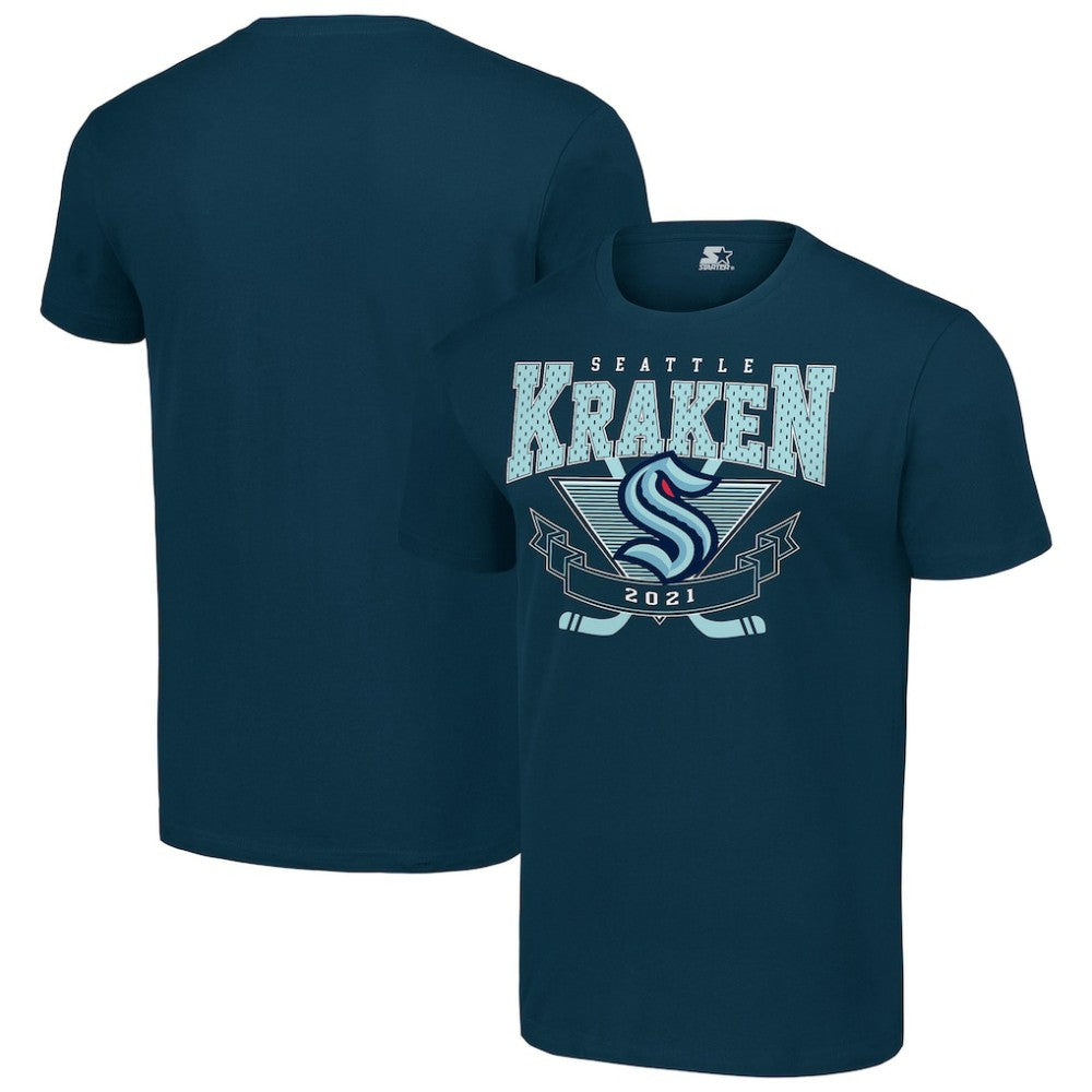 Seattle Kraken Starter Team Logo Graphic T-Shirt - Deep Sea Blue - NHL