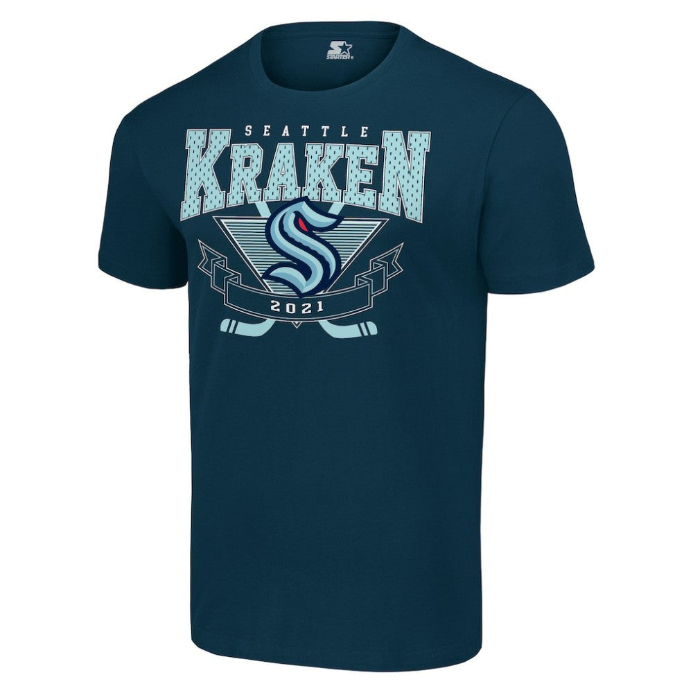 Seattle Kraken Starter Team Logo Graphic T-Shirt - Deep Sea Blue - NHL
