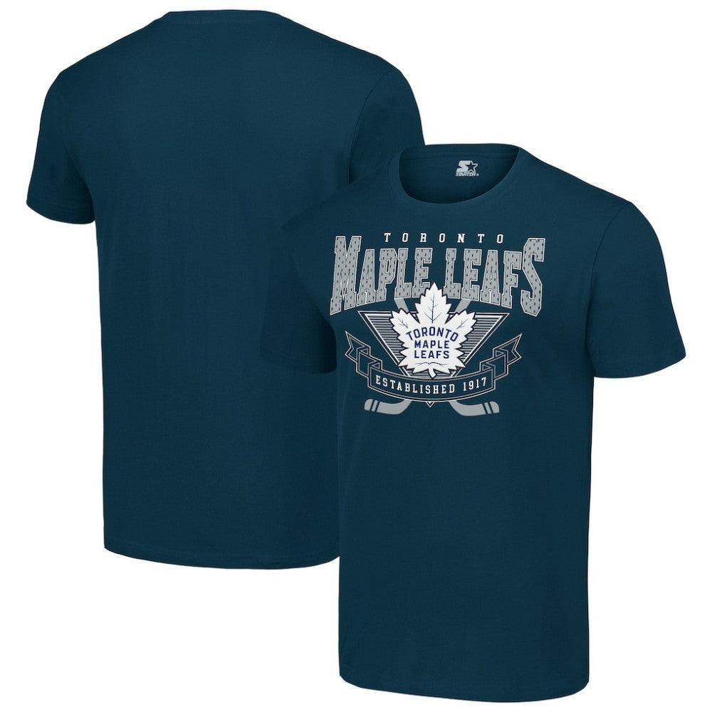 Toronto Maple Leafs Starter Team Logo Graphic T-Shirt - Navy - NHL