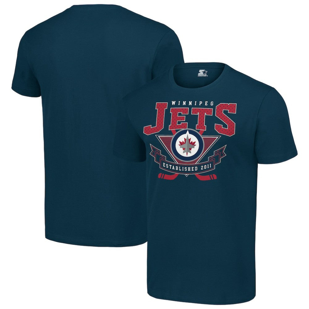 Winnipeg Jets Starter Team Logo Graphic T-Shirt - Navy - NHL