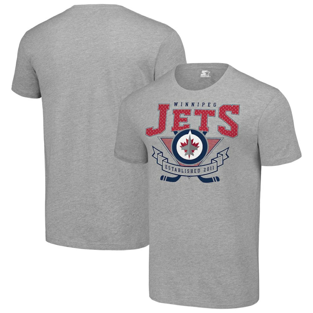Winnipeg Jets Starter Team Logo Graphic T-Shirt - Heather Gray - NHL